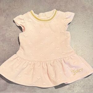 Juicy Couture Light Pink Baby Outfit with Gold Trim